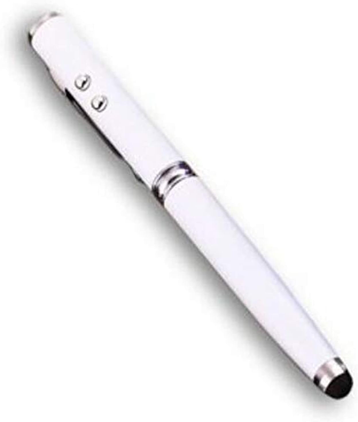 DUBKART3n1 Capacitive (WHITE) Stylus Pen/Laser Presentation Pointer/LED Light for HTC DROID INCREDIBLE 2 Android Phone