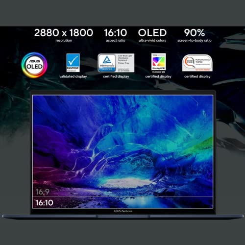 Image of ASUS 2022 Zenbook 14 inch 2.8K OLED Business Laptop, 12th Gen Intel Evo i5-1240P 12 Cores, 600 nits 90Hz 100% DCI-P3, 18 hrs Battery Life, Thunderbolt 4 (8GB RAM | 1TB PCIe SSD)