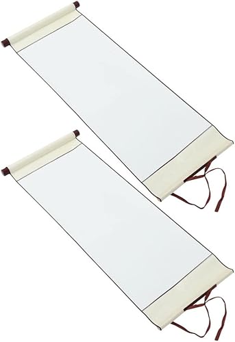 Miniatura 18 de Pergamino colgante en blanco de 2 piezas de papel Xuan chino de caligrafía china en blanco para caligrafía pintura proyectos de arte