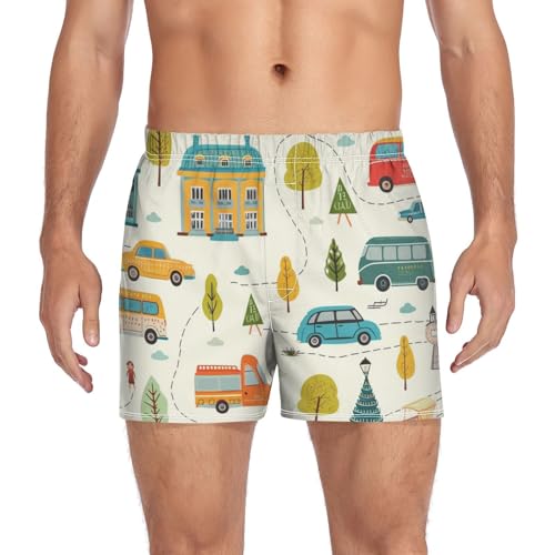 Car Men's Boxer Shorts Soft Underwear Boxer Briefs Men Boxers for Dad