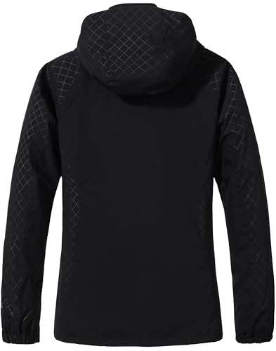 DCmount Regenjacke Damen Wasserdicht übergangsjacke damen Outdoor Wanderjacke softshelljacke für damen mit Kapuze
