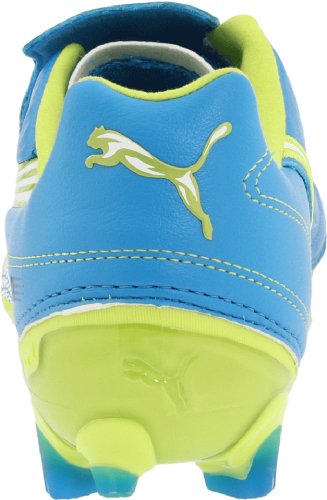 PUMA Puma Men's V1.11 K I FG-M, Dresden Blue/White/Lime Punch, 8 D US