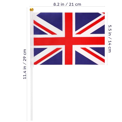 Banderas Union Jack de mano para fiestas temáticas y grandes celebraciones británicas 3