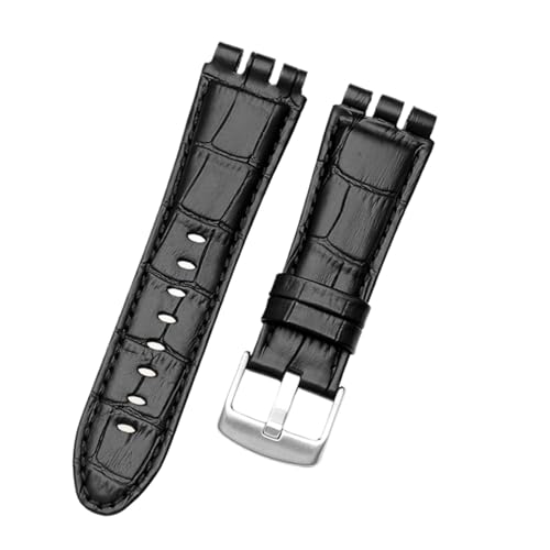 Correa de reloj de 23 mm de piel auténtica de alta calidad y hebilla de acero robusta