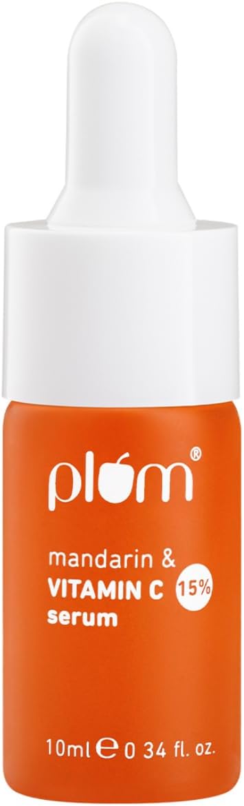 Plum 15% Vitamin C Serum for Glowing Skin | for Oily, Dry & Combination Skin | Reduce Pigmentation & Dark Spot |with Mandarin | Non-Irritating, Hydrating & Soothing | Face Serum for Men & Women | 10ml