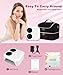 Lynsalene 80W Cordless Nail Lamp with Magnetic Detachable Base, Dual-Screen Display & Gel Nail Light, Professional UV/LED Light for Gel Nails Fast Curing All Gel Polishes(White)