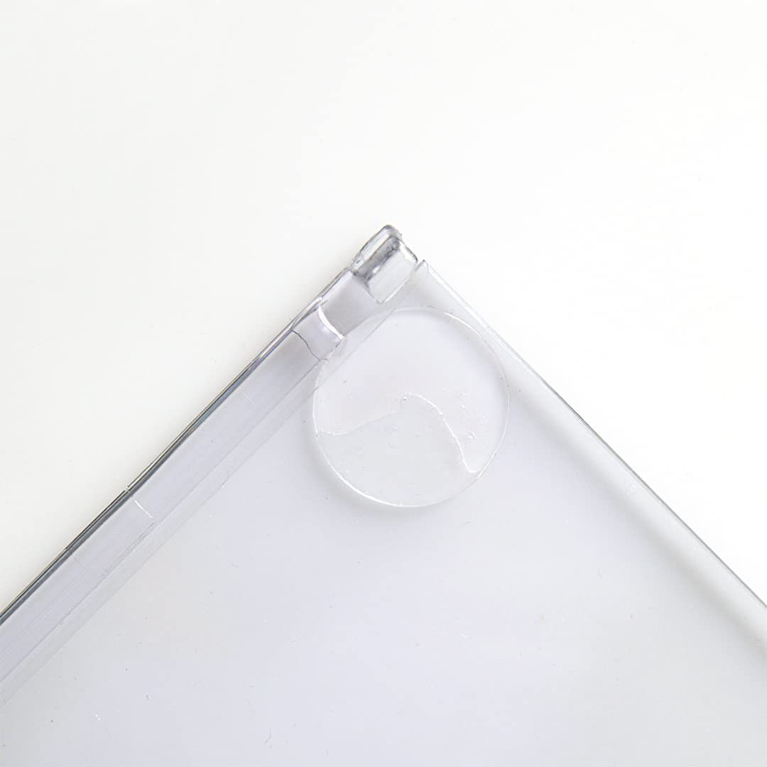 Danieli Store - Kit de 3 Soporte Policarbonato A4 Resistente para Pared. Expositor de Pared Transparentes con Adhesivo para Superficies Duras. Porta Carteles con Apertura de 180°. Antirrayas