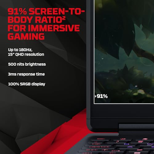 Image of HP Smartchoice HyperX OMEN 15, AMD Ryzen 7 260, 8GB-RTX 5050, 24GB DDR5 (Upgradeable), 1TB SSD, 180Hz, 2.5K, 500 nits, 3ms RT, 15.3'' /38.9cm, Win11, Office24, Black, 2.42kg, gb0038AX, AI Gaming Laptop