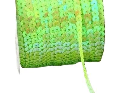 Lamówki cekinowe do szycia Wstążka cekinowa w rolce 6mm 100Y wielokolorowa(Ab M Green)