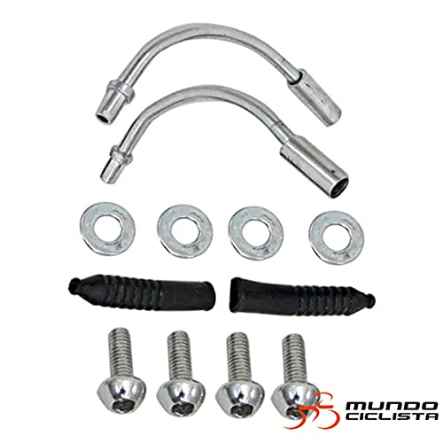 FREIO V-BRAKE COM MAÇANETA DE ALUMINIO PRATA P/BICICLETA