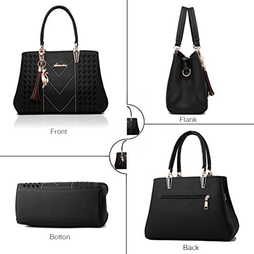 Alarion CMMB00667-BLACK Womens Purses And Handbags Shoulder Bag Ladies Designer Satchel Messenger Tote Bag thumb #2
