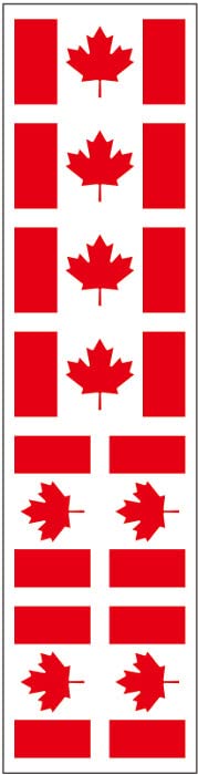 PremiumTT temporary tattoos 40 Removable Stickers: Canada Flag, Canadian Party Favors, Decals
