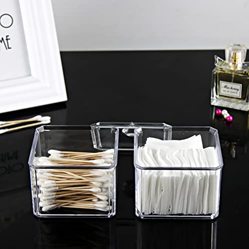 LdawyDE Porta Cotton fioc Impilabile Trasparente