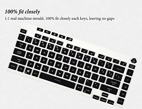 Image of Keyboard Cover Skin for 2021 New ASUS ROG Strix G15 Gaming Laptop G513QR G513QR-ES96, 15.6 inch ASUS ROG Strix G15 G513 G533 G533ZX-XS96 /AS94 Keyboard Skin[Not Fit for 2020 ASUS ROG Strix G15]-Black