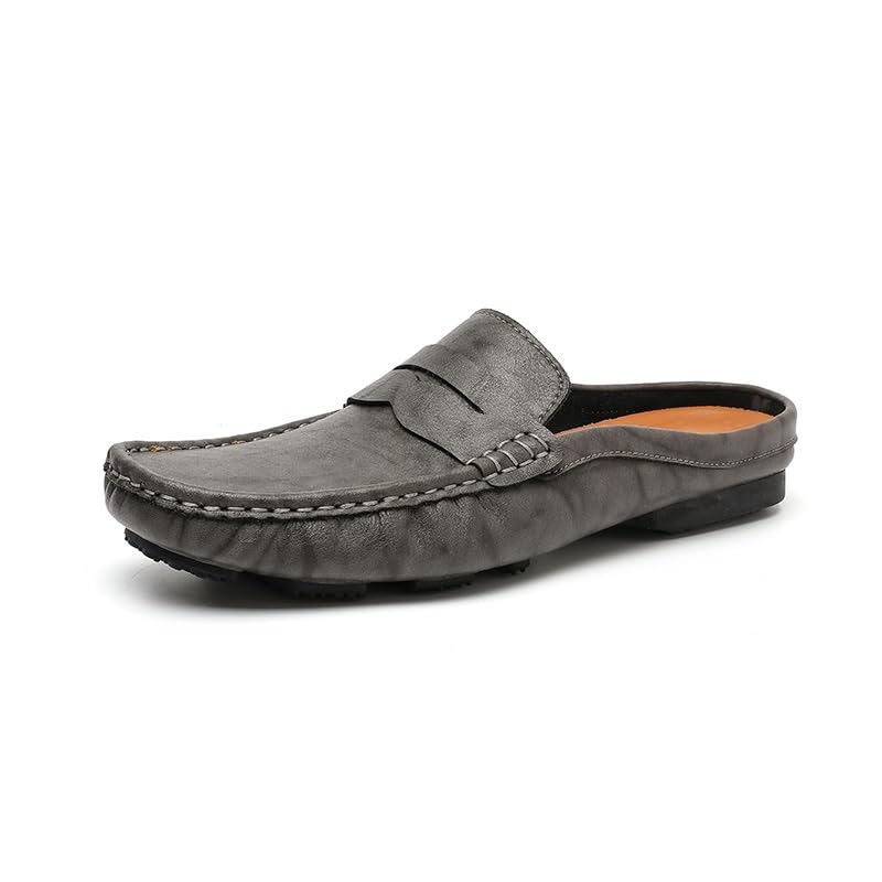 Men's Loafers Round Toe Moccasins Penny Loafers Faux Leather Half Loafers Shoes Flexible Comfortable Lightweight Classic Walking Slip-on