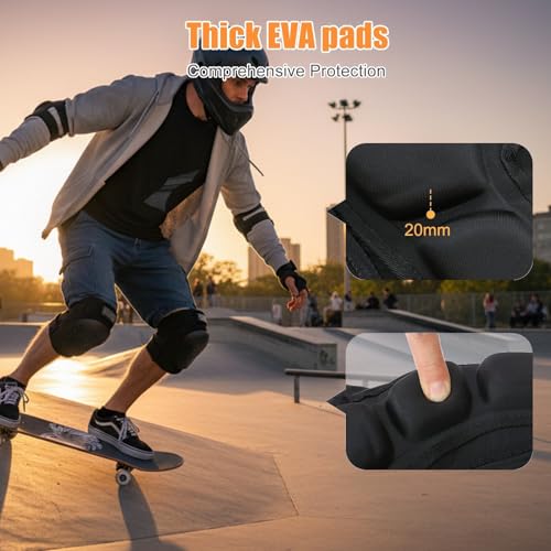 Image of Protective Padded Shorts, Impact Resistance Sportswear Outdoor Impact Protective Gear for Snowboard, Skate, Ski, Skateboard, Unisex, 3D Protection for Hip, Butt and Tailbone (Large) (M)