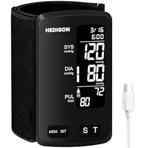 Upper Arm One-Piece Design Blood Pressure Monitor 9″ to 17″ Large with Digital Blood Pressure Cuff Portable for Home use (Built-in Lithium Battery) Rechargeable