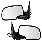 TRQ Driver & Passenger Side Mirror Set Power Power Folding Compatible with 03-06 Cadillac 01-06 Chevrolet GMC GM1320362 GM1321362