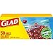 Glad Food Storage Zipper Bags - 1 qt - 50 ct