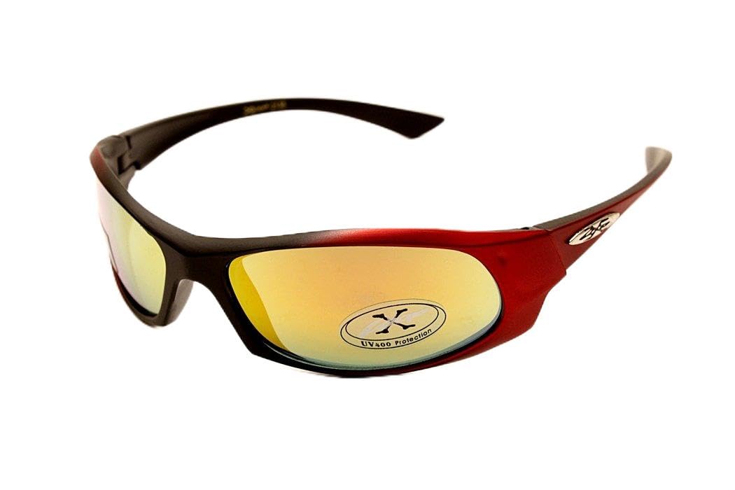 Kids Child Xloop Sport Sunglasses X2138 (Red, Mirrored)