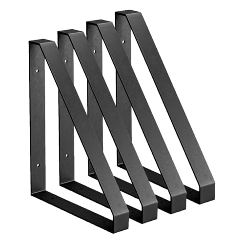 Soporte estantería pared resistente Amig triangular en acero negro de diseño funcional 2