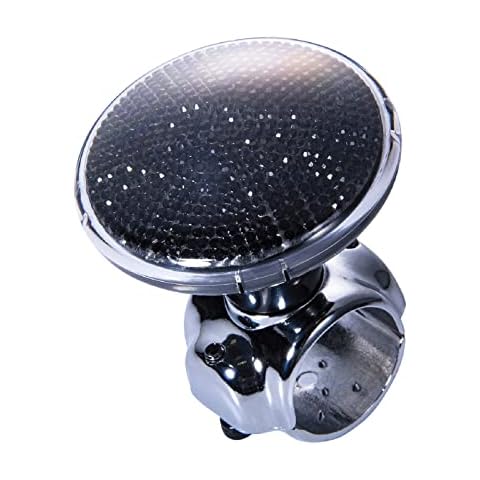 Hypersonic Large Bling Steering Wheel Knob Spinner - Compatible with Thick Steering Wheels, Felixable Smooth Suicide Knob with Bearing - Suitable for SUV, Trucks, Vans and Sport Steering Wheels Cover