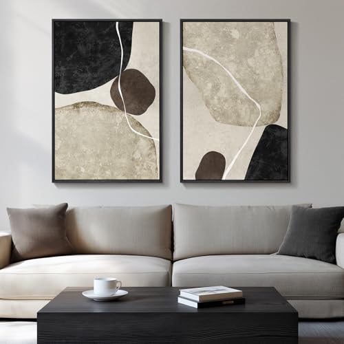 Sophisticated Neutral Abstract Wall Art Set
