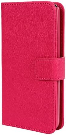 LG G2 Pink Case, Abacus24-7 LG G2 Wallet Case [Book Fold] Leather LG G2 Cover [Flip Cover] with Foldable Stand, Pocket for ID, Credit Cards Slots