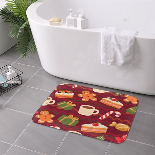 Gingerbread Man Cake Coffee Cup Gift Candy Maroon Texture Background