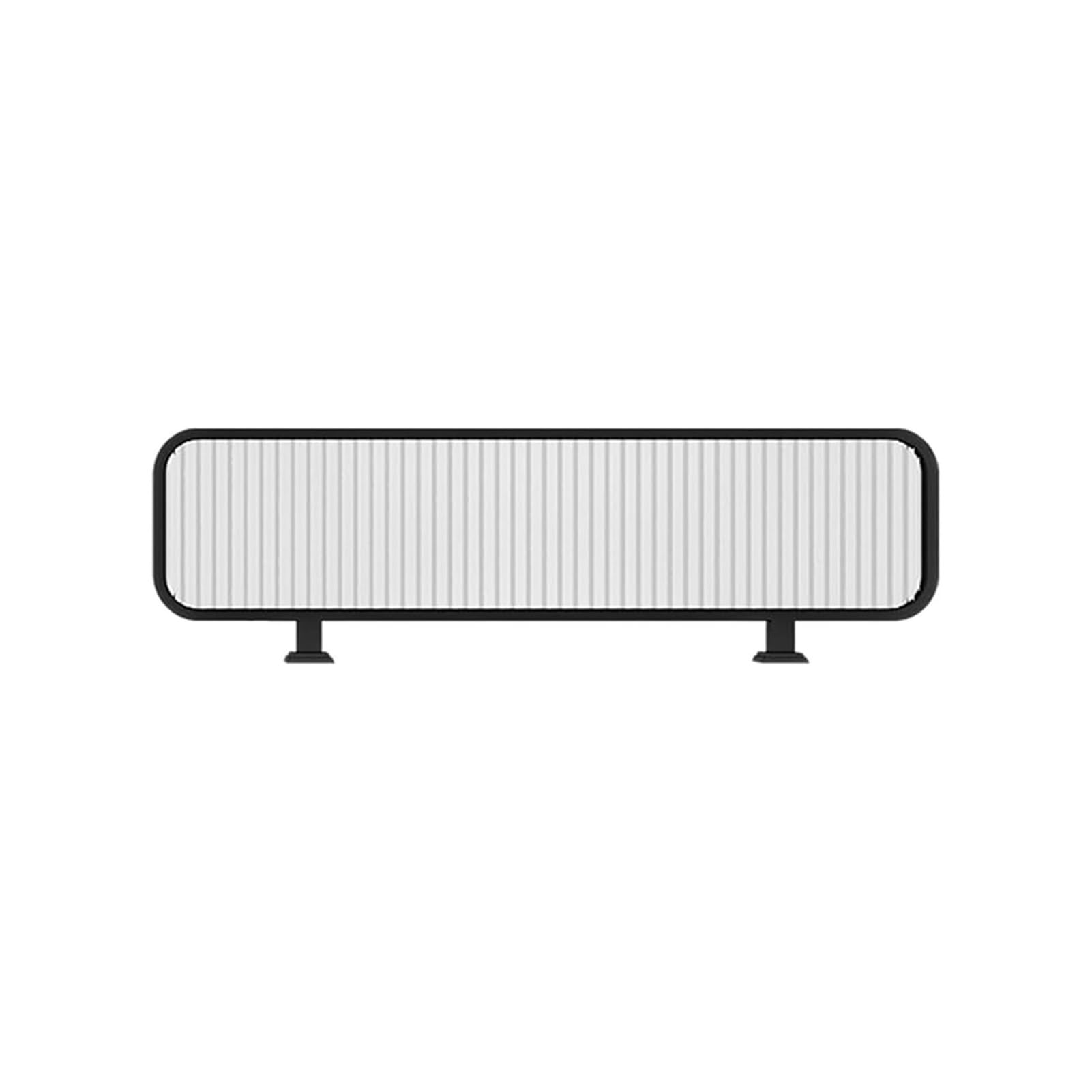 GJZQDKX Stainless Steel Countertop Divider Panel for Dining Areas Semi for Restaurant Bar Hotel Office Low Partition Fence with Striped Glass Design Black 11.81x47.24in/30x120CM