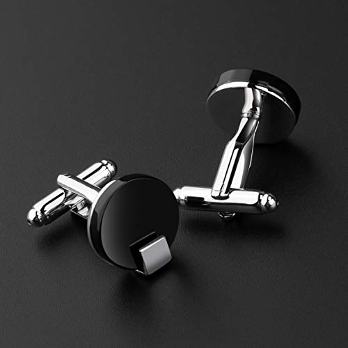 KESYOO BotÃµes de Punho Masculinos Com Tachas de Camisa Estilo FrancÃªs BotÃµes de Punho Circulares