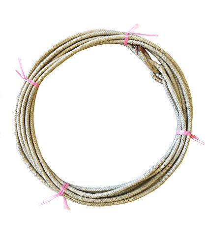 AJ Tack Adult Rodeo Lasso Lariat Rope Braided Leather Burner 30 Ft Extra