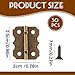 30 Pieces Small Hinges for Wooden Box Bronze Antique Mini Hinges Folding Butt Miniature Hinge with Screws Retro Small Hinge for Jewelry Box, Toolbox, Cabinets, Gift Boxes, Wine Boxes with 120 Screws
