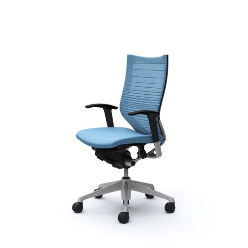 オカムラ 岡村製作所 デスクチェア オフィスチェア バロン ハイバック 可動肘 座クッション アクアブルー CP85DR-FGR4