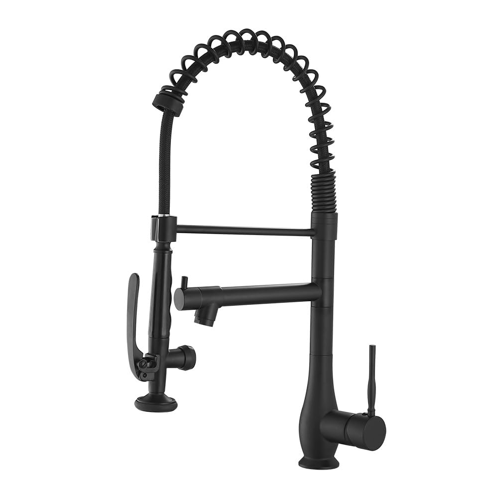ZYCHSJXA Kitchen Taps Black Lacquered Pull-Out Faucet Rotating Dual-Purpose Vegetable Basin Sink Hot and Cold Water