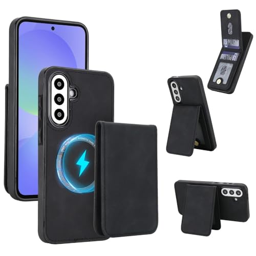 Samsung Galaxy A35 5G�p�W�F�l���b�N�݊��F:(�u���b�N) ���O���\�ȃ��U�[�E�H���b�g�n�[�h�t���b�v�o�b�N�P�[�X