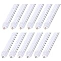 ONLYLUX 8ft LED Bulbs,12 Pack 96" 45W FA8 Single Pin LED Tube Lights 5400LM, 6000k, Milky Cover, F96T12 Bulb Fluorescent Replacement, Ballast Bypass