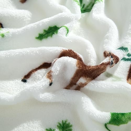 Elegant Comfort Luxuriously Soft 4-Piece Holiday Velvet Plush Flannel Sheet Set - Premium Quality - Cozy Warm, Christmas Fuzzy Velvet Flannel Fleece Deep Pocket Sheet Set - Twin, Enchanted Woods