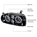 Instyleparts Dual Halo Projector Headlights (Black Housing/Smoke Lens) Made for and Compatible with 1993-1998 Volkswagen Golf Mk3/Cabrio