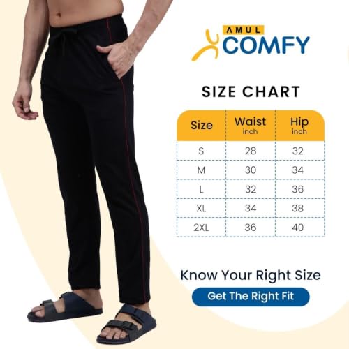 Image of sporto Anthra Melange Modern Slim Fit Track Pants for Men with Zippered Pockets