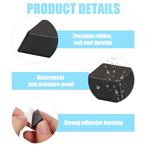 Gummifüße Selbstklebend,16 Stück Gummifüße Gummipuffer Selbstklebend Rubber Base für Lautsprecher Elektrogerät Gummipuffer Türpuffer Schränke Schubladen Tastatur-20x20x8mm