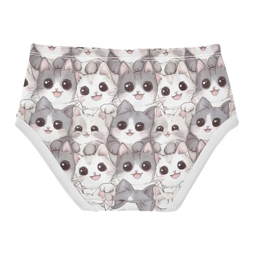 Girls Underwear Soft Cotton Cute Cats Kids Panties in Sizes 2/3t, 4t, 5t, 6 and 82