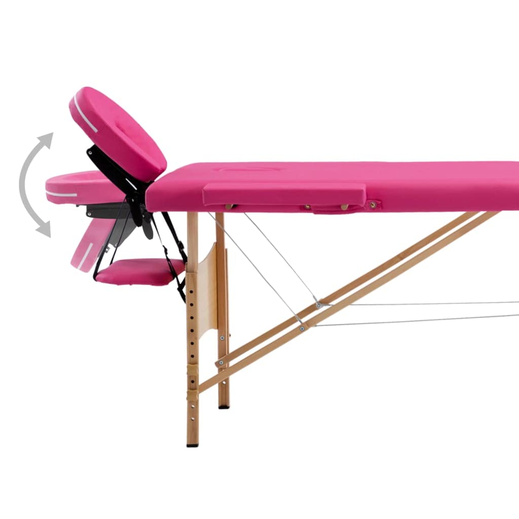 LAPOOH Camilla de Masaje Plegable 2 Zonas Madera Rosa, Apoyabrazos Tattoo, Camilla Tattoo, Camilla Estetica, Camilla De Espalda, Cama De Masaje, Mesa De Masaje - SPU:110185
