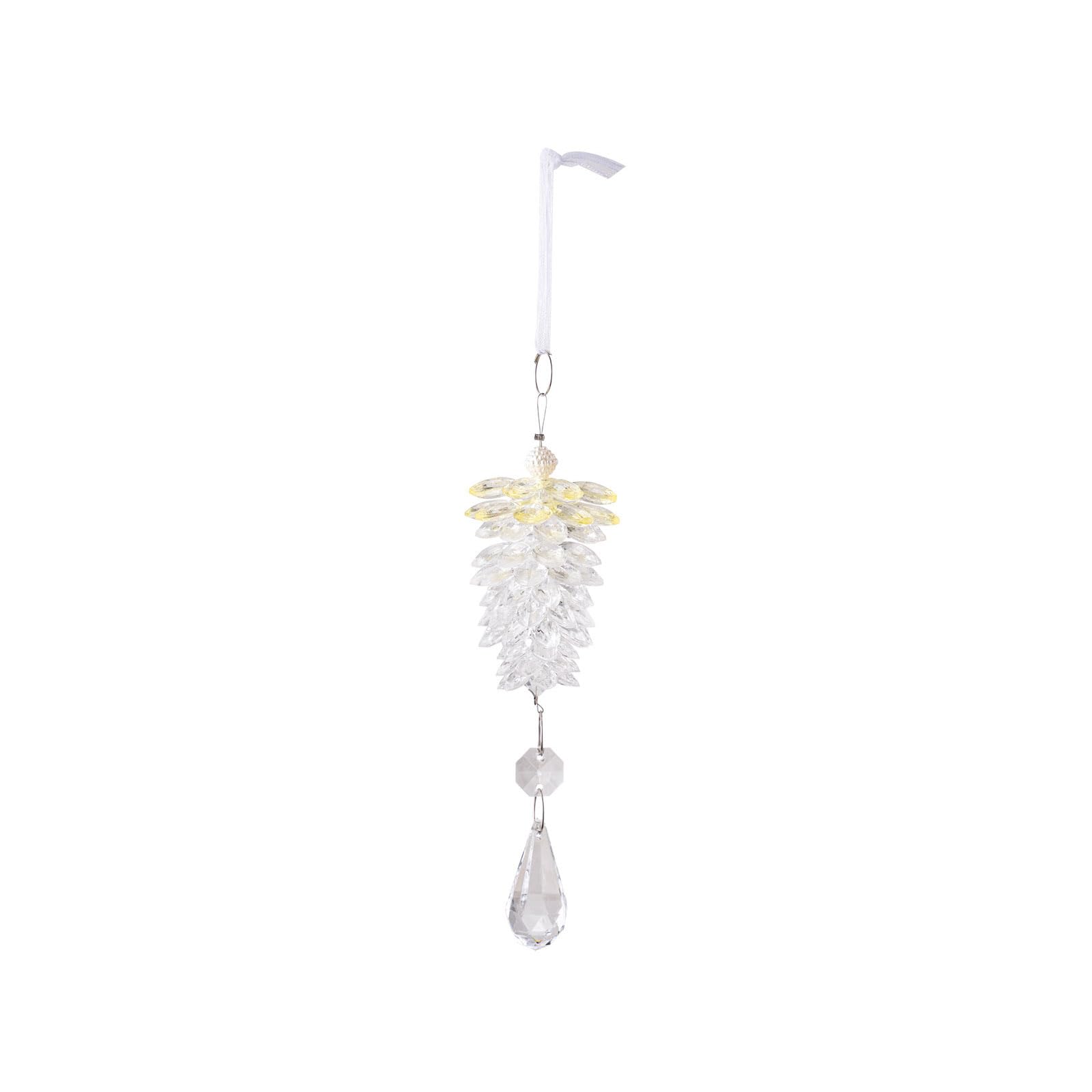 Tsophreniq Transparency Acrylic Christmas Pinecone Ornament Crystal Effect Pine Cone Hanging Decoration for Tree Home Festival Festival Acrylic Pinecone Party Supplies
