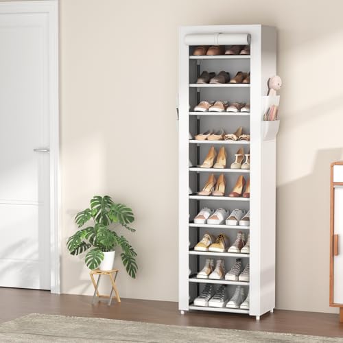 Variante de Vicye mueble zapatero 11 niveles 45×30×175 cm con funda