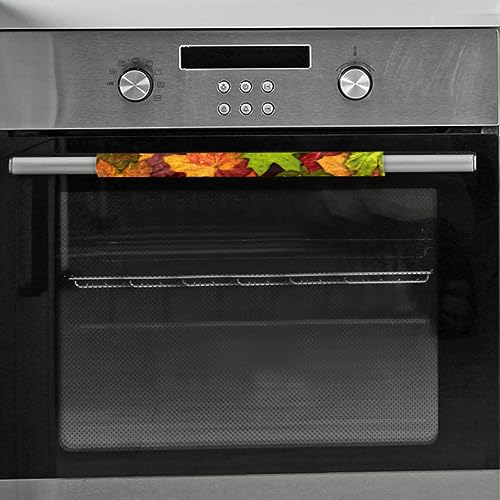 Image of Pardick Fall Autumn Refrigerator Door Handle Covers Set of 2Fall Leaves Washable Fridge Dishwasher Mocrowave Oven Door Decor Handle Cover Keep Your Kitchen Appliance Holiday Decor