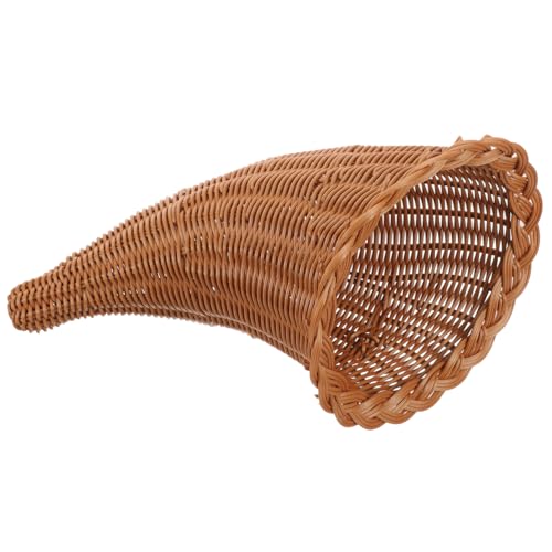 OFFSCH Bread Storage Basket Pp Serveware Fall Basket Large Natural Woven Wicker Basket Khaki