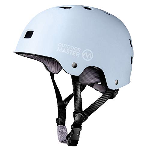 OUTDOORMASTER 自転車ヘルメット スポーツ CPSC安全規格 ASTM安全規格 子供大人兼用 L スカイブルー