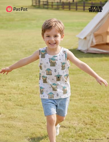 Image of Disney Marvel Spiderman Cars Stitch Star Wars Mickey Boy /Girl T-Shirt&Tank Top Set 2Pcs Short&Sleeveless Shirt Kid Cloth 2-9Y