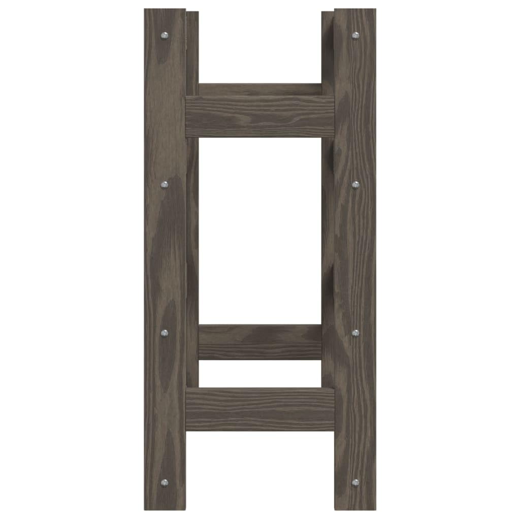 Weinregal Flaschenregal aus massivem Kiefernholz grau, 4 Ablagen, 16 Flaschen, Weinschrank Standregal für Küche, Esszimmer, Keller, Bar, Speisekammer mit platzsparender Lagerung